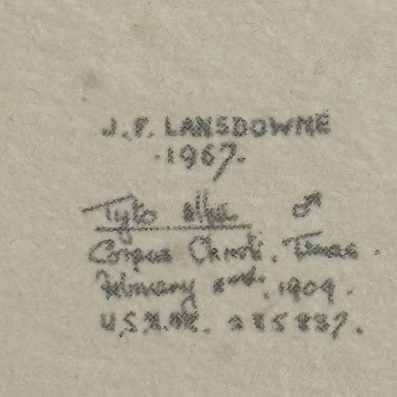 J. F. LANSDOWNE Matted and Framed Print Tyto alba Barn Owl 1967 - Picture 11 of 11